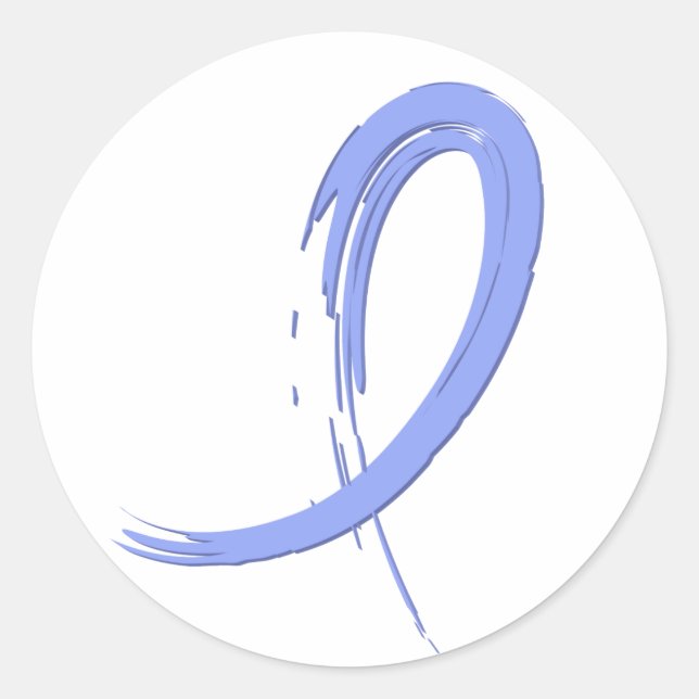 Prostate Cancer's Light Blue Ribbon A4 Classic Round Sticker (Front)