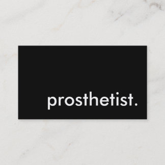 prosthetist. business card
