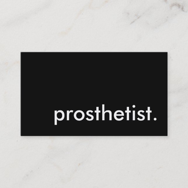 prosthetist. business card (Front)