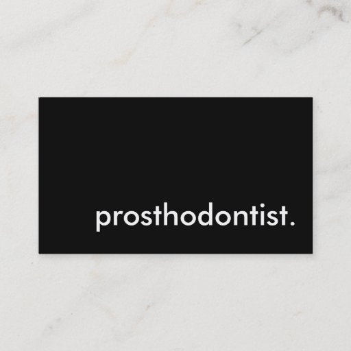 Customizable prosthodontist. business card template