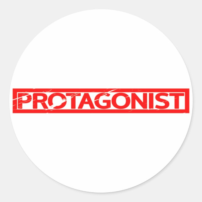 Protagonist Stamp Classic Round Sticker (Front)