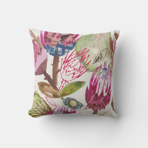 Protea  african pattern  cape town   fynbos  throw pillow