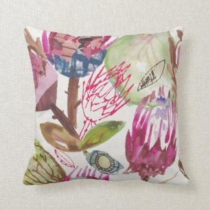 Protea / african pattern / cape town / fynbos / throw pillow