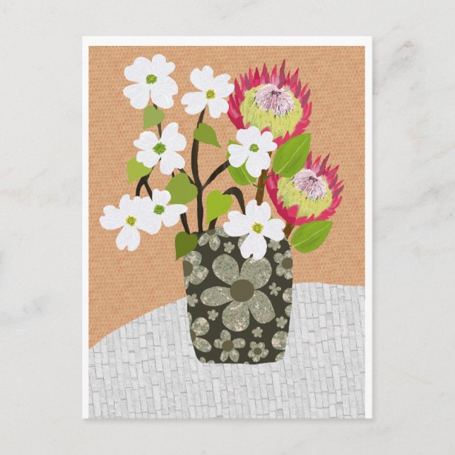 Protea and Dogwood Postcard (Front)