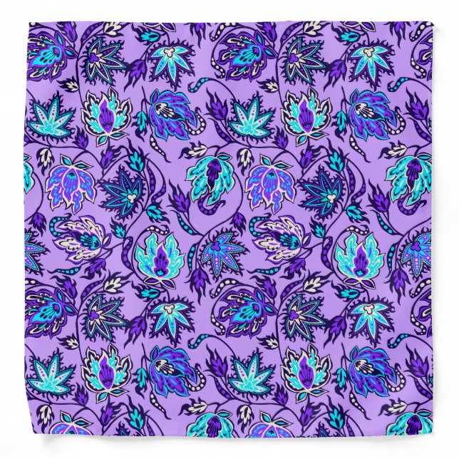 Protea Batik Hawaiian Tropical Floral Bandana (Front)