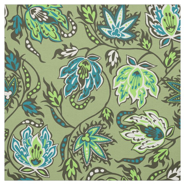 Protea Batik Hawaiian Tropical Floral Fabric (Swatch)