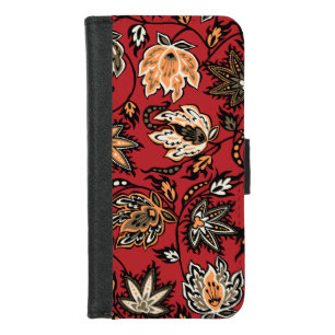 Protea Batik Hawaiian Tropical Floral iPhone 8/7 Wallet Case