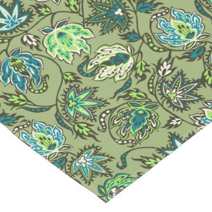 Protea Batik Hawaiian Tropical Floral Short Table Runner