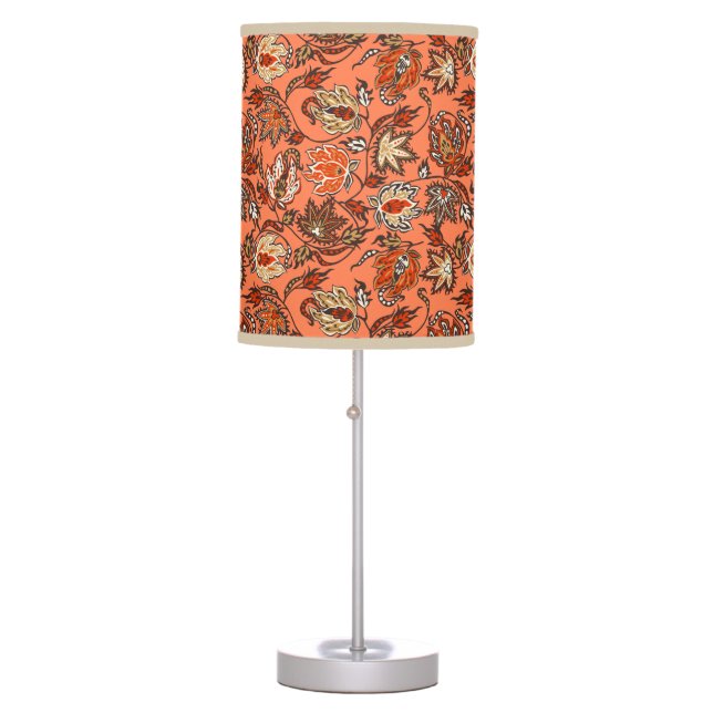 Protea Batik Hawaiian Tropical Floral Table Lamp (Front)