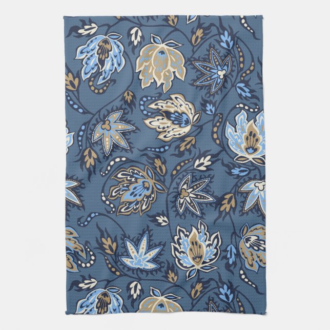 Protea Batik Tropical Flower Kitchen Towel (Vertical)