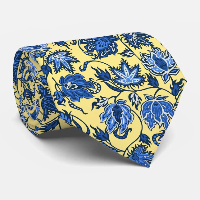 Protea Batik Tropical Print Two-sided Printed Neck Tie (Rolled)