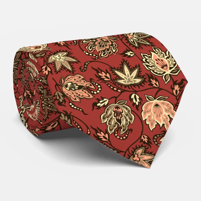 Protea Batik Tropical Two-sided Printed Neck Tie (Rolled)