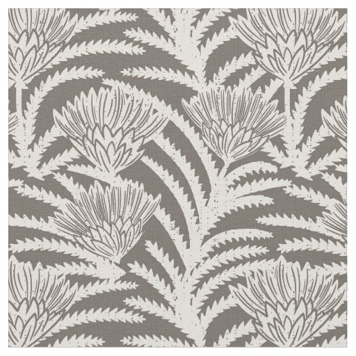 Protea bohemian grey fabric