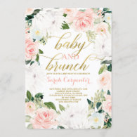 Protea floral Baby Shower girl brunch invitation