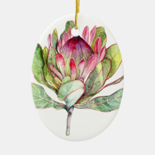 Protea Flower Ceramic Ornament