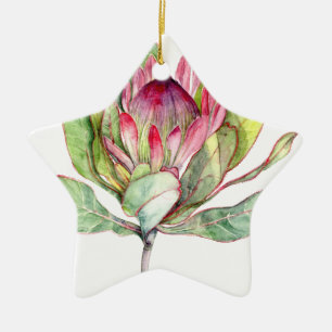 Protea Flower Ceramic Ornament