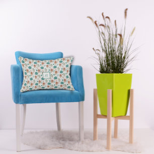 Protea Flower Desert Floral beige Pattern  Accent Pillow