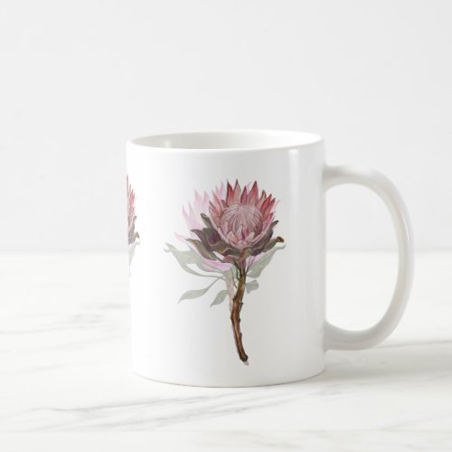 protea flowers coffee mug