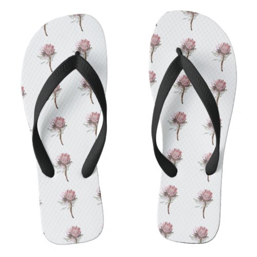 protea flowers flip flops