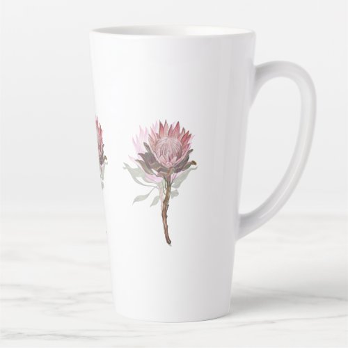 protea flowers latte mug
