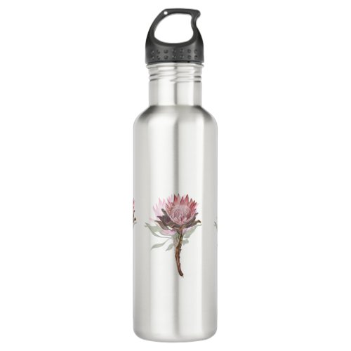 protea flowers stainless steel water bottle