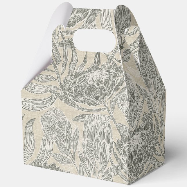Protea Paradise 1 Favor Boxes (Back)