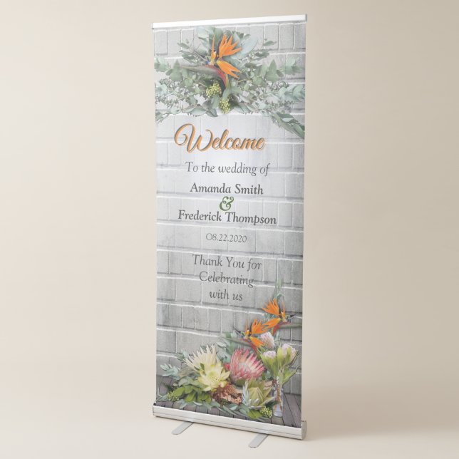 Protea -  Strelitzia Flower Retractable Banner (3/4)