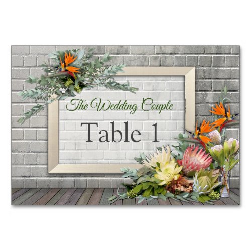 Protea _  Strelitzia Flower Table cards