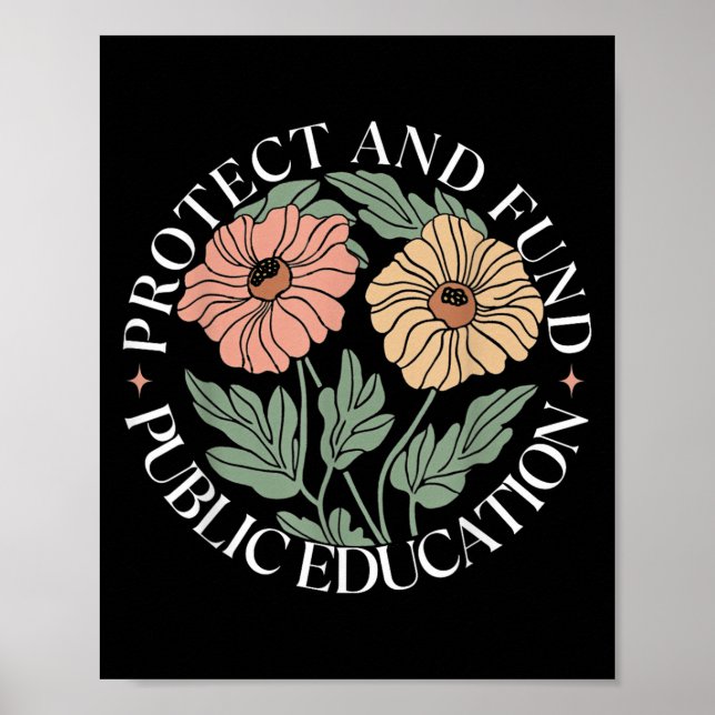 Protect And Fund Public Education Public Teachers  Poster (Front)
