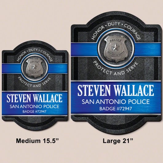 Protect and Serve Police Officer's Wall Sign (Sizes)