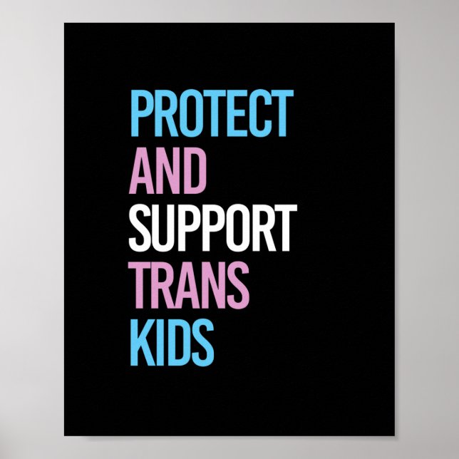 Protect and Support Trans Kids Poster (Front)