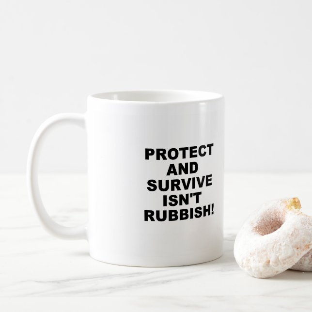 Protect and Survive Mug (With Donut)