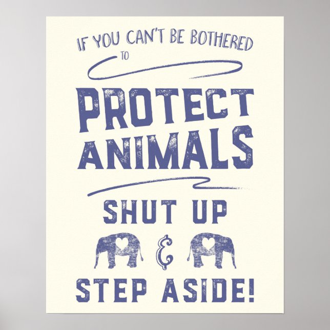 Protect Animals Poster (Front)