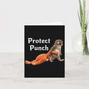 Protect baby monkey punch card