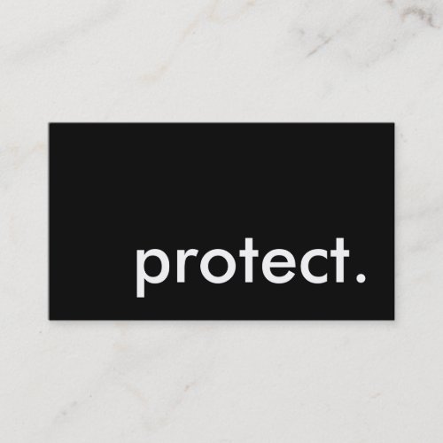 protect. business card templates