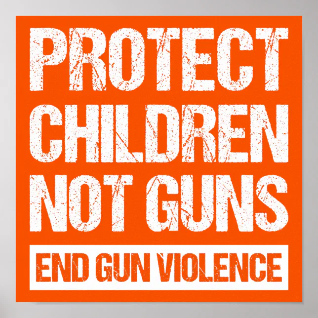 Protect Children Not Guns - Anti-Gun Shirt Orange