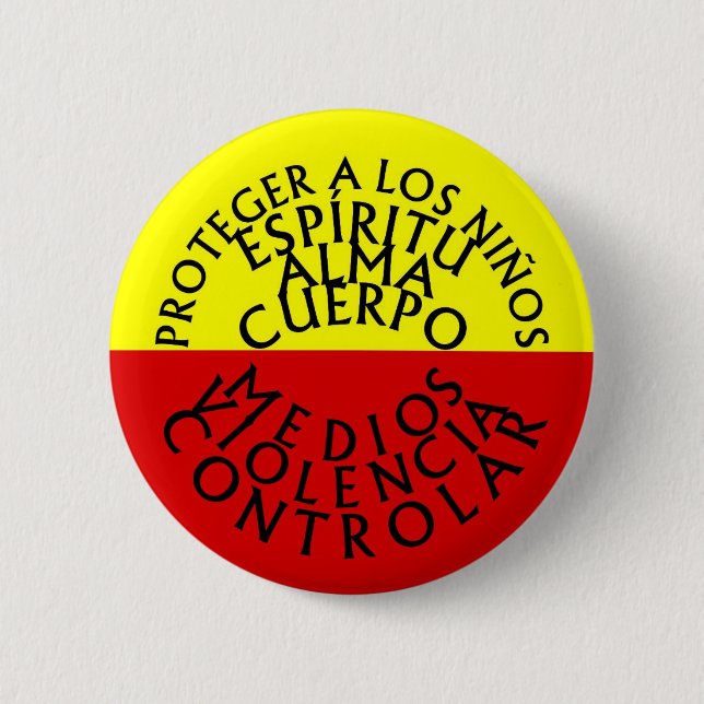 Protect Children SpiritBodyMindSoul Esp Button (Front)