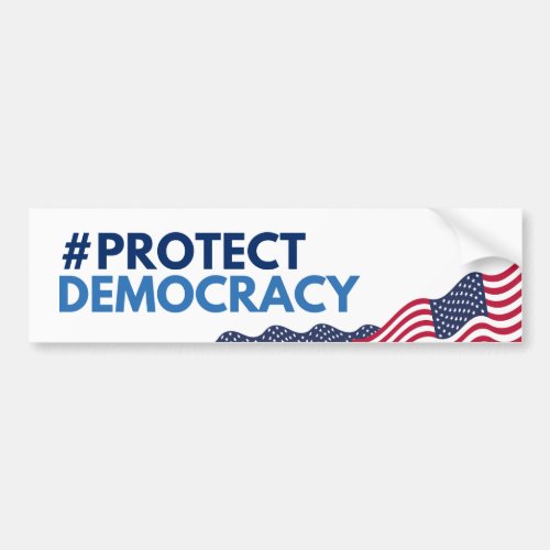 PROTECT DEMOCRACY USA FLAG BUMPER STICKER