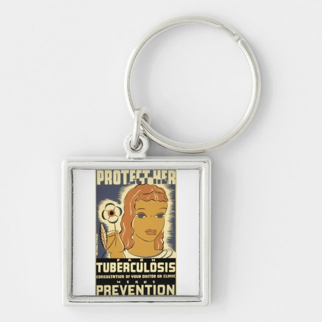 Protect Her From Tuberculosis Keychain (Front)