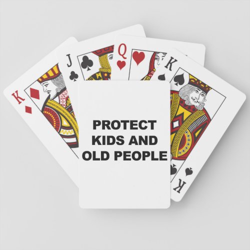 Protect Kids and Old People Playing Cards