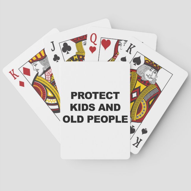 Protect Kids and Old People Poker Cards (Back)