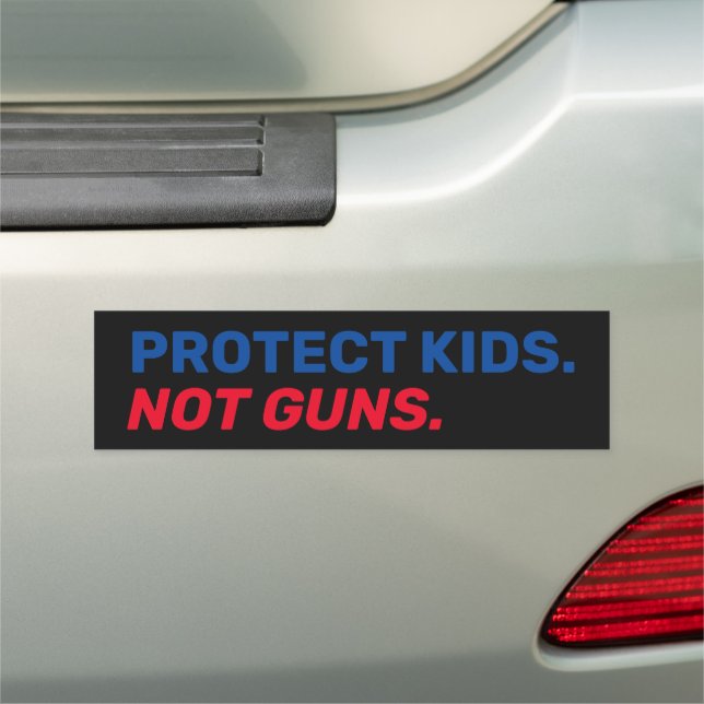 Protect kids Not guns blue red black election Car Magnet (In Situ)