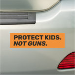 Protect kids Not guns orange modern typography Car Magnet