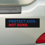 Protect kids Not guns red blue black modern Bumper Sticker