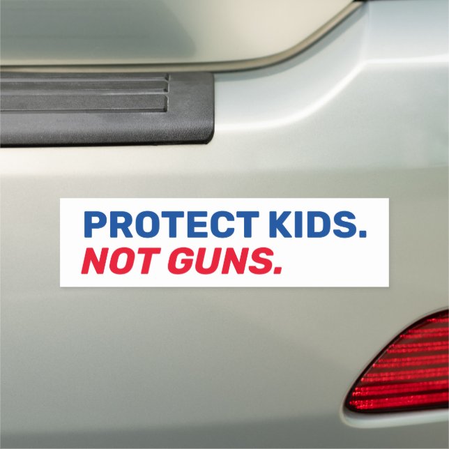 Protect kids Not guns red white and blue election Car Magnet (In Situ)