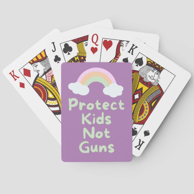 Protect Kids Not Guns Word Art  Poker Cards (Back)
