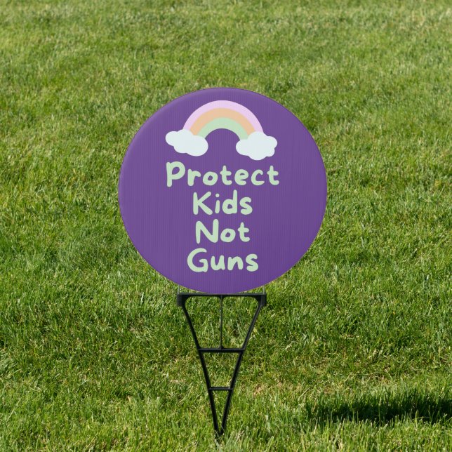 Protect Kids Not Guns Word Art Yard Sign (Insitu)