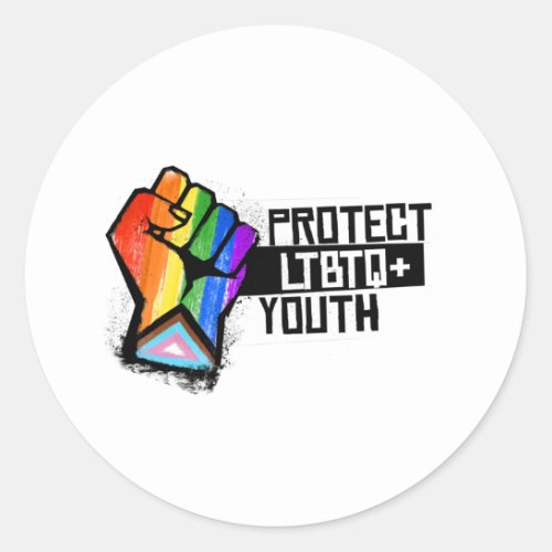 Protect LGBTQ Youth Classic Round Sticker