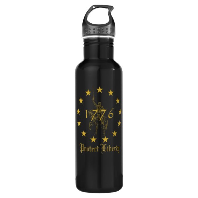 Protect Liberty T-Shirt Stainless Steel Water Bottle (Front)