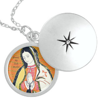 protect me holy mother sterling silver necklace